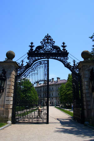 Breakers, built by Cornelius Vanderbilt of the Gilded Age, as seen on the Cliff Walk, Cliffside Mansions of Newport Rhode Island 
のeditorial素材