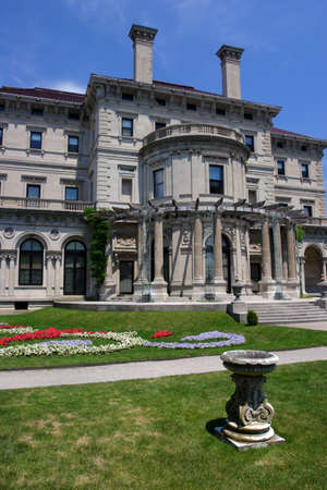 Breakers, built by Cornelius Vanderbilt of the Gilded Age, as seen on the Cliff Walk, Cliffside Mansions of Newport Rhode Island 
のeditorial素材