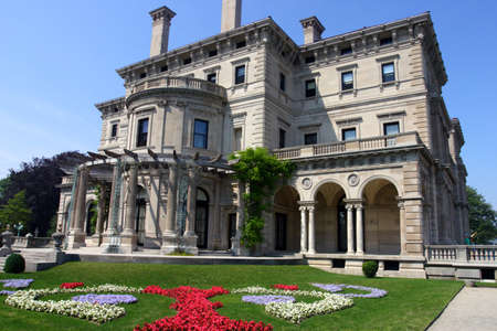 Breakers, built by Cornelius Vanderbilt of the Gilded Age, as seen on the Cliff Walk, Cliffside Mansions of Newport Rhode Island 
のeditorial素材