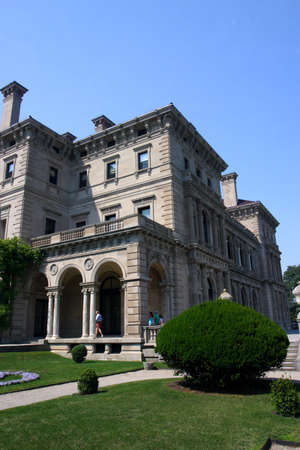 Breakers, built by Cornelius Vanderbilt of the Gilded Age, as seen on the Cliff Walk, Cliffside Mansions of Newport Rhode Island 
のeditorial素材