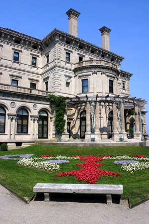 Breakers, built by Cornelius Vanderbilt of the Gilded Age, as seen on the Cliff Walk, Cliffside Mansions of Newport Rhode Island 
のeditorial素材
