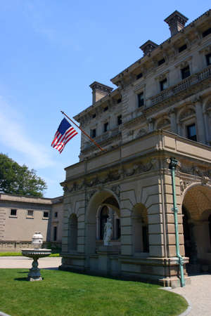 Breakers, built by Cornelius Vanderbilt of the Gilded Age, as seen on the Cliff Walk, Cliffside Mansions of Newport Rhode Island 
のeditorial素材