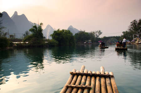 Landscape in Yangshuo Guilin, China 
のeditorial素材