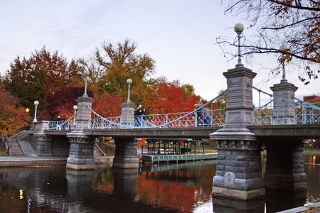 Stock image of fall foliage at Boston Public Gardenのeditorial素材