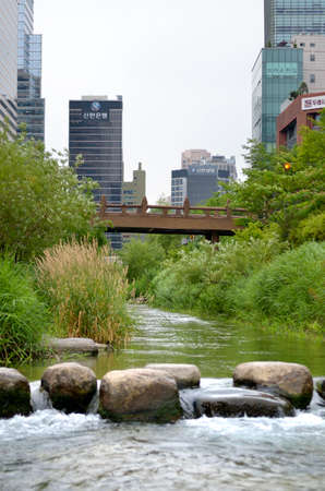 Gangnam district in Seoul, Koreaのeditorial素材