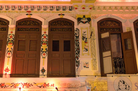 Jonker street in Malacca. Malacca City is the capital city of the Malaysian state of Malacca. のeditorial素材