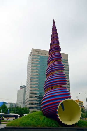 Gangnam district in Seoul, Koreaのeditorial素材