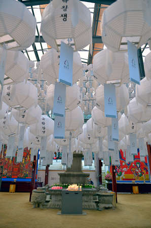 Bongeunsa Temple in the Gangnam District of Seoul, Koreaのeditorial素材