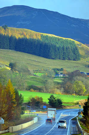 Colorful scenic view of the Scottish highlands in summerのeditorial素材