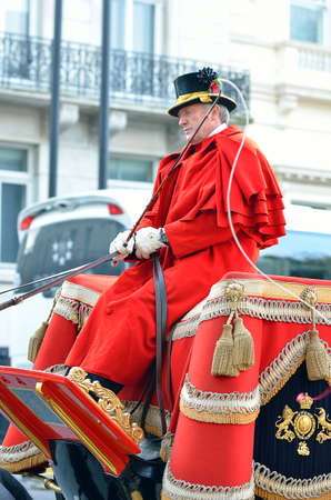 Changing of the guard in Buckingham Palace.のeditorial素材