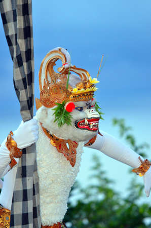 The Kecak Fire Dance at Uluwatu Temple, Bali, Indonesiaのeditorial素材