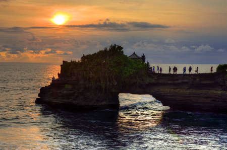 Tanah Lot Temple on Sea in Bali Island Indonesiaのeditorial素材