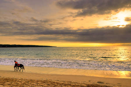 Jimbaran Beach, Bali, Indonesiaの写真素材