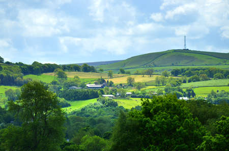 Classic british landscape at the Peak district near Manchesterの写真素材