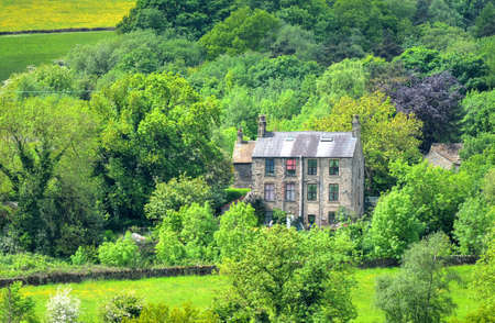 Classic british landscape at the Peak district near Manchesterの写真素材