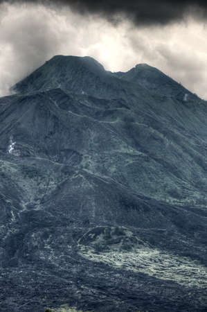Landscape of Batur volcano on Bali island, Indonesiaの写真素材