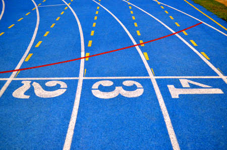 running track blue color - For fitness or competitionの写真素材