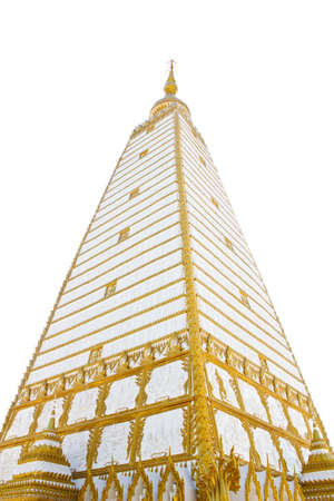 Gold pagoda in Ubol ratchathani Thailandの写真素材