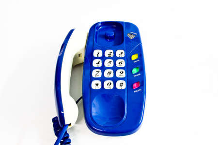 Isolated blue phoneの写真素材