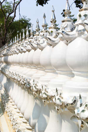 row of white columnの写真素材