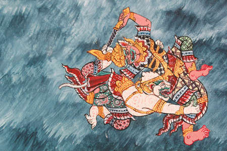 The painting of giant fightのeditorial素材