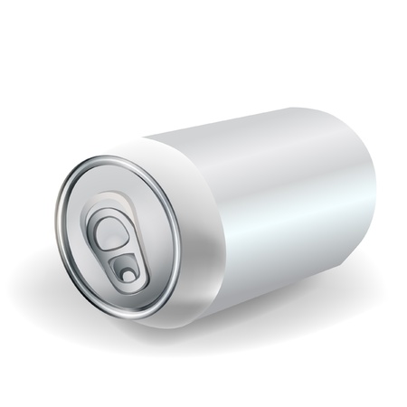 aluminum soda can in perspective viewのイラスト素材