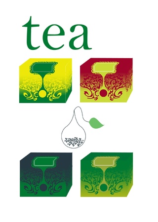 tea boxes のイラスト素材