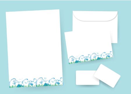 stationary paperのイラスト素材