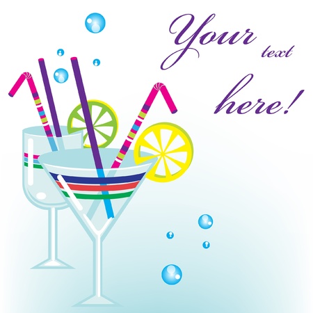 cocktail drinks backgroundのイラスト素材