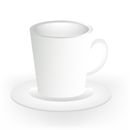 mug/cup on plateのイラスト素材