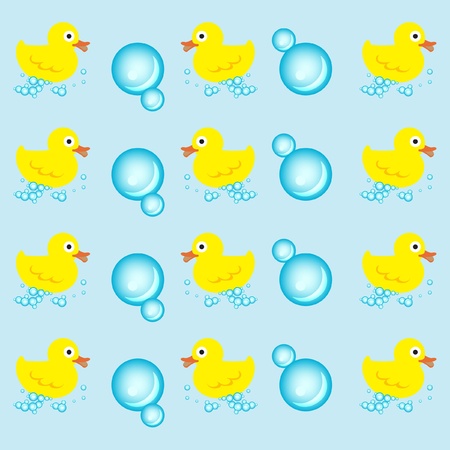 rubber duck patternのイラスト素材