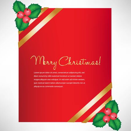 christmas elegant card with mistletoeのイラスト素材