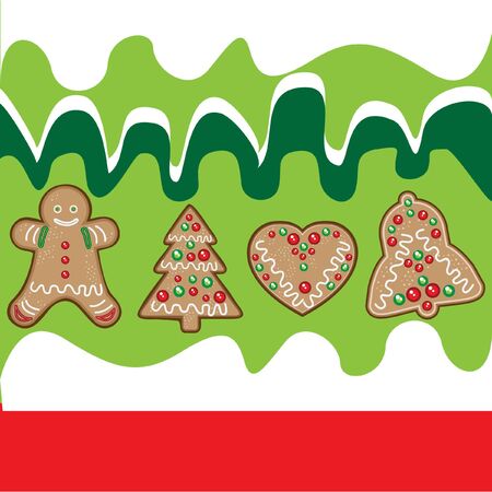 christmas cookies backgroundのイラスト素材