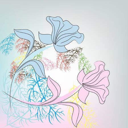 flower pastel backgroundのイラスト素材