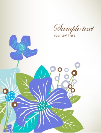 flowers background cardのイラスト素材