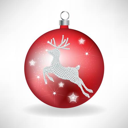 red christmas globeのイラスト素材