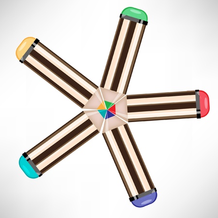 coloring pencilsのイラスト素材