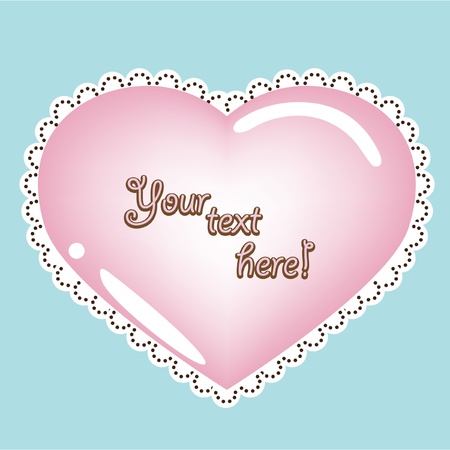 valentine heart cardのイラスト素材