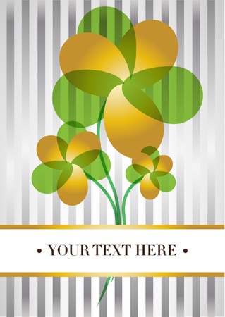 card with abstract bouquetのイラスト素材