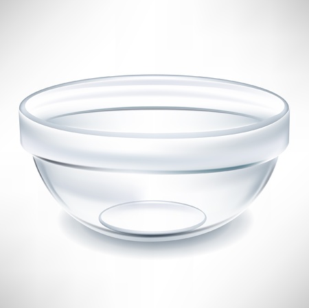simple transparent empty bowlのイラスト素材