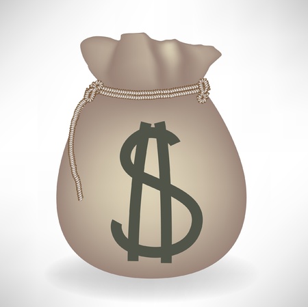 simple bag of money isolated のイラスト素材