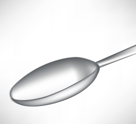 spoon side view isolated on white のイラスト素材