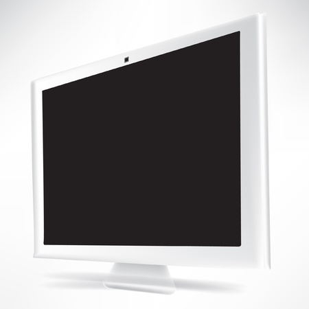 plasma television isolated on white backgroundのイラスト素材