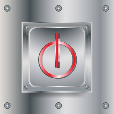 square off switch metallic shinny buttonのイラスト素材