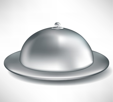 single closed catering tray isolated on whiteのイラスト素材