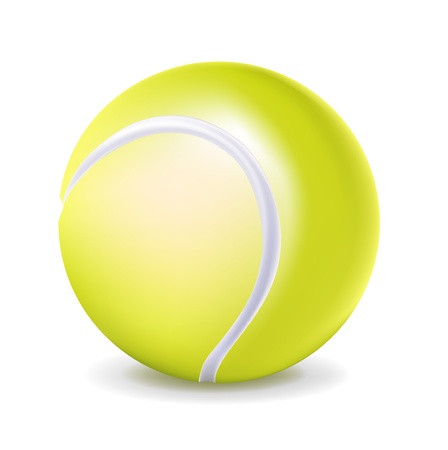 single tennis ball isolated on whiteのイラスト素材