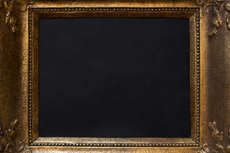 Gold Frame Vintage Black background