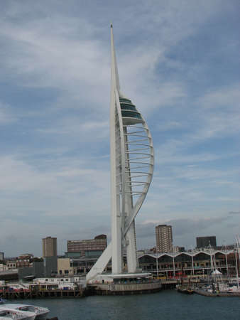 Spinnaker Tower located on the seafront at Southsea, Portsmouthのeditorial素材