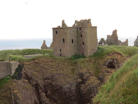View of Dunnottar Castle, near Stonehaven, Scotlandのeditorial素材
