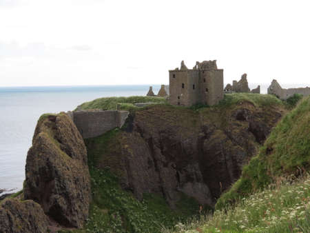View of Dunnottar Castle, near Stonehaven, Scotlandのeditorial素材